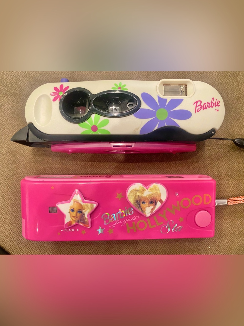 Vintage Barbie Cameras “I Zone” & “Hollywood Star” Mini photos & 110 cameras 2x